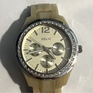 Relic Brand One of a kind beige watch with diamond accent! Brand new, never worn Amazon.com: Relic by Fossil Women main image 4